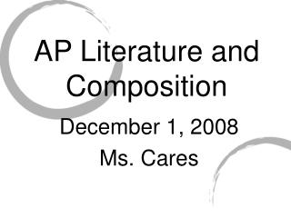 AP Literature and Composition