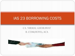 IAS 23 BORROWING COSTS