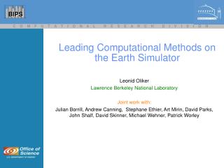 Leading Computational Methods on the Earth Simulator