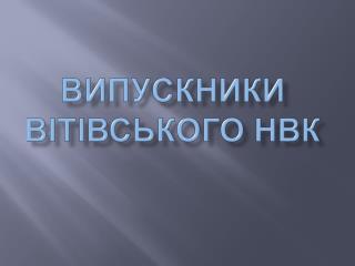 Випускники В ітівського НВК