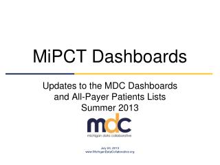 MiPCT Dashboards