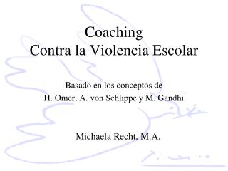 Coaching Contra la Violencia Escolar