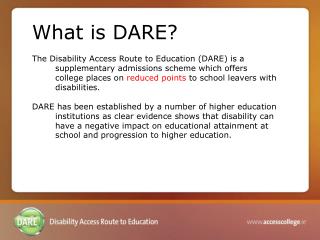 What is DARE?