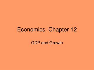 Economics Chapter 12