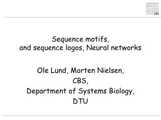 Sequence motifs, and sequence logos, Neural networks