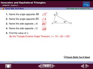 Isosceles and Equilateral Triangles