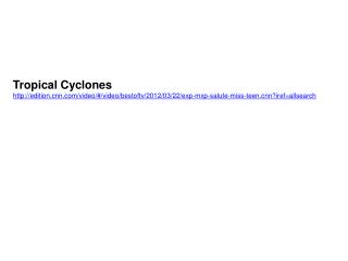 Tropical Cyclones