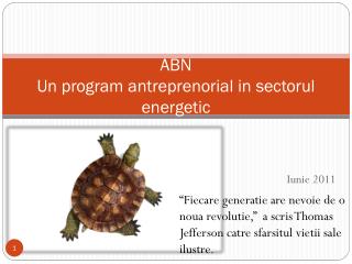 ABN Un program antreprenorial in sectorul energetic