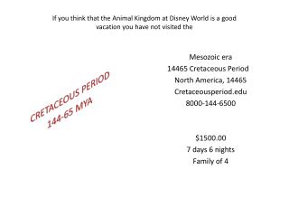 If you think that the Animal Kingdom at Disney World is a good vacation you have not visited the