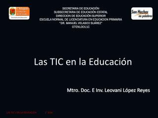 Las TIC en la Educación