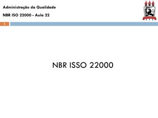 NBR ISSO 22000