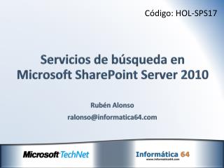 Servicios de búsqueda en Microsoft SharePoint Server 2010