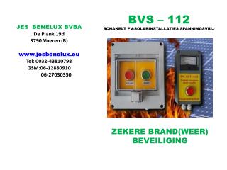 BVS – 112 SCHAKELT PV-SOLARINSTALLATIES SPANNINGSVRIJ