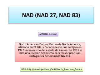 NAD (NAD 27, NAD 83)