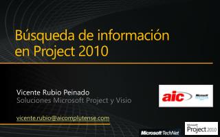 Búsqueda de información en Project 2010