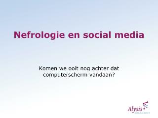 Nefrologie en social media