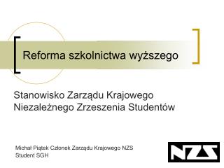 Reforma szkolnictwa wyższego