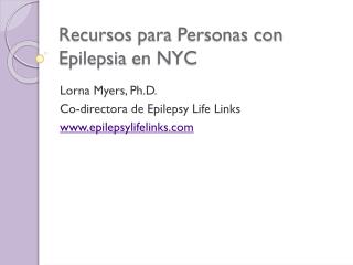 Recursos para Personas con Epilepsia en NYC