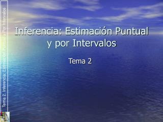 Inferencia: Estimación Puntual y por Intervalos