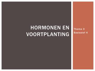 Hormonen en voortplanting