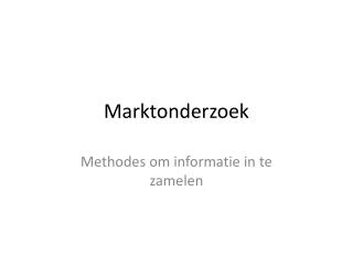 Marktonderzoek