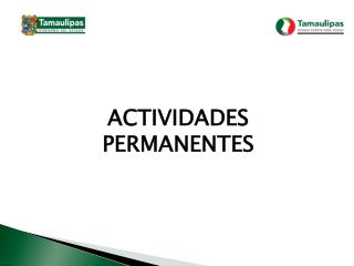 ACTIVIDADES PERMANENTES