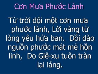 Cơn Mưa Phước Lành