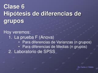 Clase 6 Hipótesis de diferencias de grupos