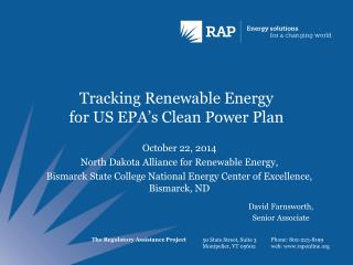 Tracking Renewable Energy for US EPA’s Clean Power Plan