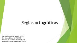 Reglas ortográficas