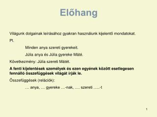 Előhang