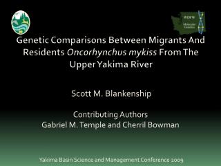 Scott M. Blankenship Contributing Authors Gabriel M. Temple and Cherril Bowman