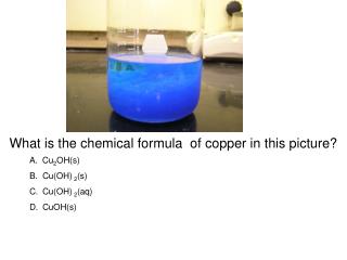 What is the chemical formula of copper in this picture?
