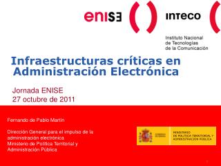 Infraestructuras críticas en Administración Electrónica