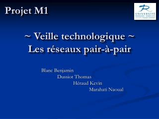 ~ Veille technologique ~ Les réseaux pair-à-pair