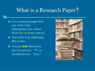 What is a Research Paper ?