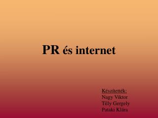 PR és internet