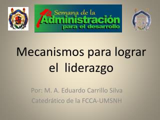 Mecanismos para lograr el liderazgo