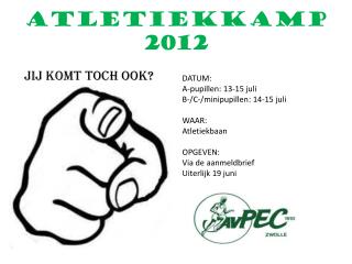 ATLETIEKKAMP 2012