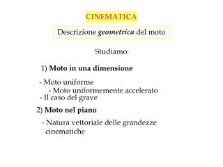 CINEMATICA