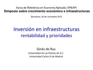 Inversión en infraestructuras rentabilidad y prioridades