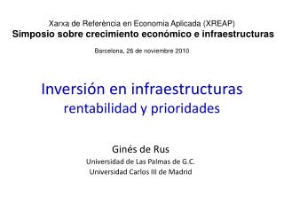 Inversión en infraestructuras rentabilidad y prioridades