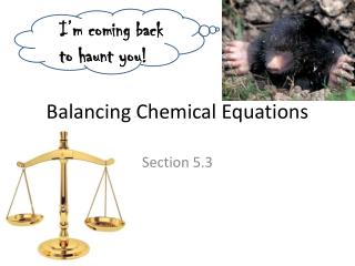 Balancing Chemical Equations