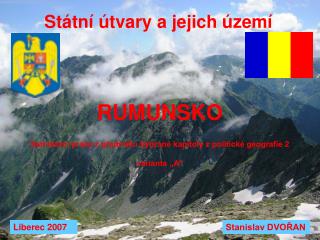Státní útvary a jejich území