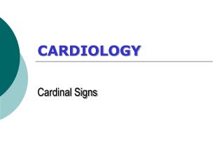 CARDIOLOGY