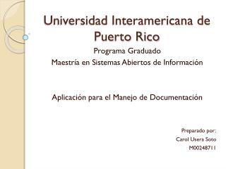 Universidad Interamericana de Puerto Rico