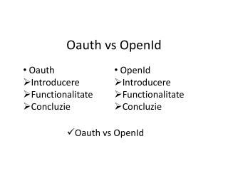 Oauth vs OpenId