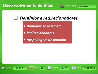 Domínios e redirecionadores