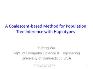 A Coalescent-based Method for Population Tree Inference with Haplotypes