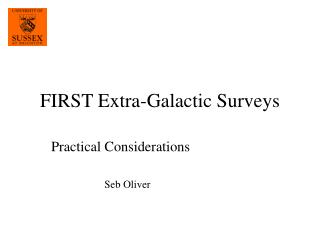 FIRST Extra-Galactic Surveys